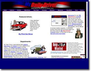 Archived homepage of My Daily Driver